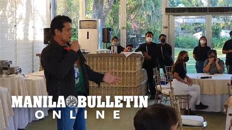 Robin Padilla speaks as he gives his platform with sectoral.